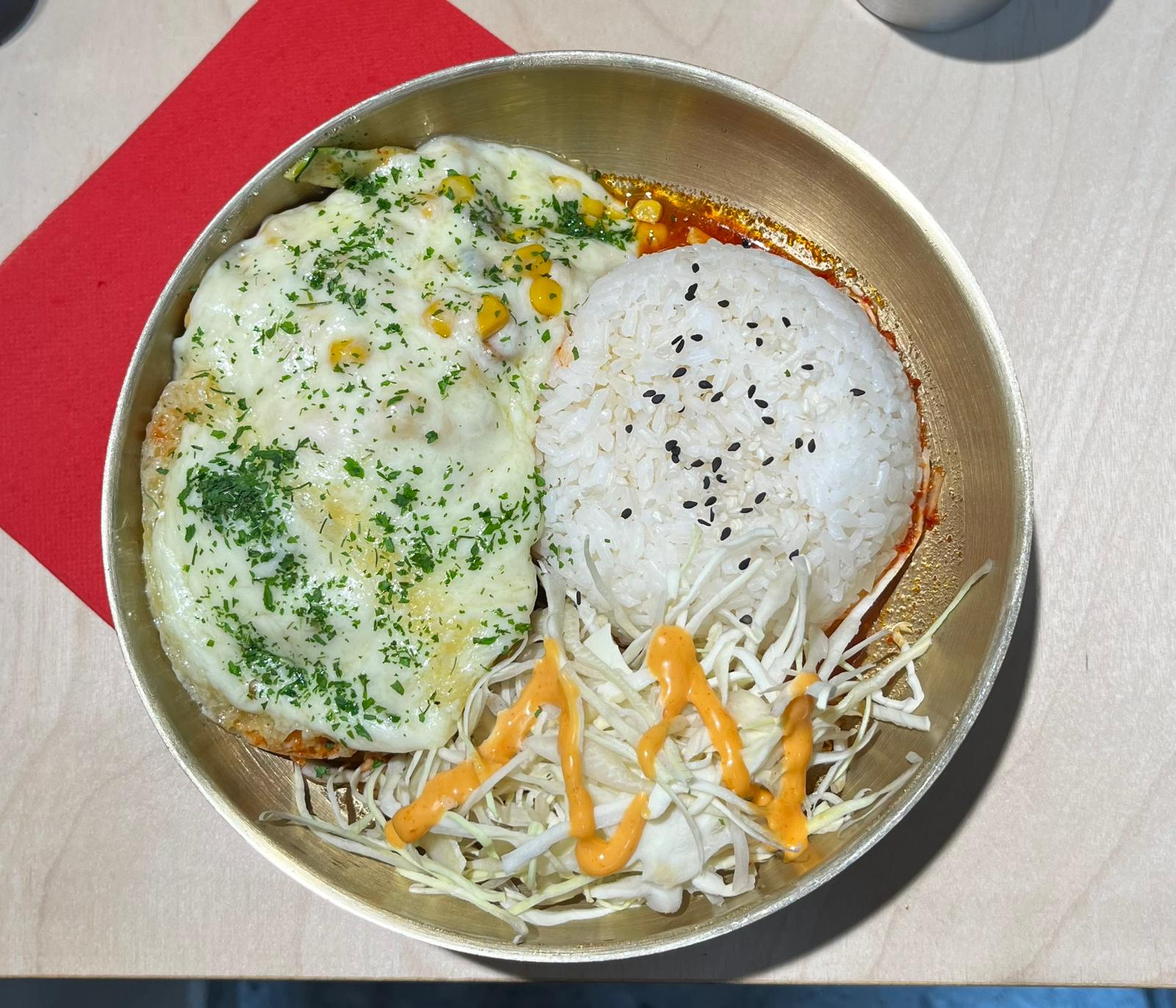 Corn cheese dak deopbap